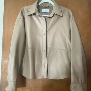 Aritzia Babaton Vegan Leather Pelli Hip Shirt Jacket